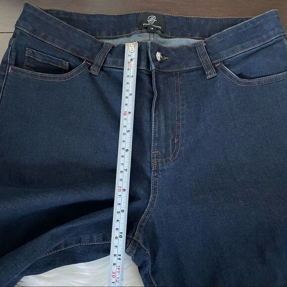 Pink Tartan Straight Leg Dark Denim Jeans Sz 10 - Picture 12 of 13